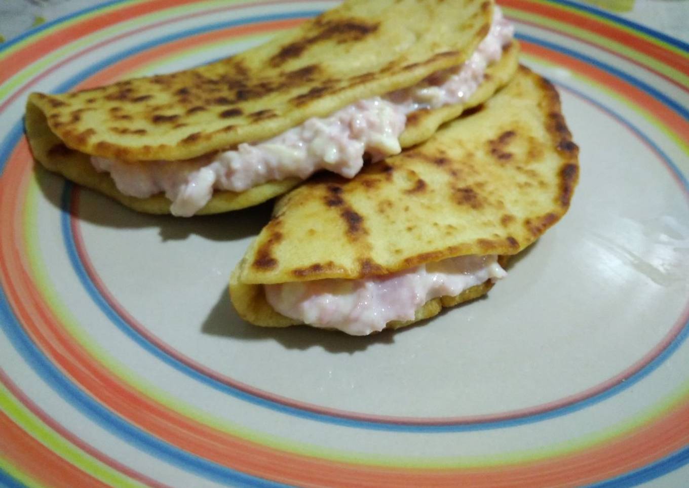 Piadinas de jamón y queso con thermomix
