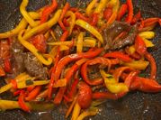 A picture of green onions bell pepper