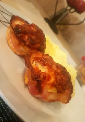 Csirkemelles bacon kosár recept fotója
