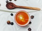 A picture of egg plant soup