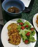 Tortitas de verdura con avena sin capear