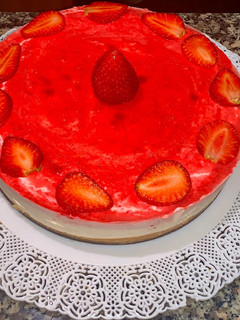 Foto di Cheesecake alla fragola bicolore