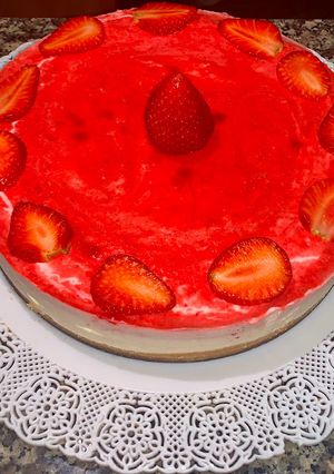 Foto di Cheesecake alla fragola bicolore