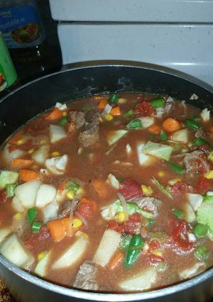A picture of Beef Vegetable Soup.