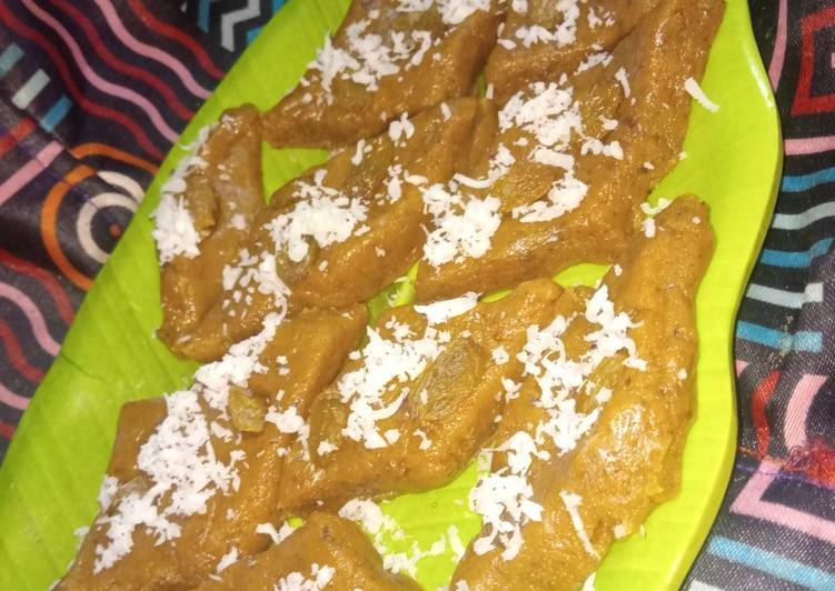 Besan Milk Burfi from ghee residue