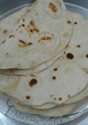 صورة لوصفة خبز الشباتي 😍طري ولذيذ