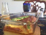 Huevos batidos con espárragos