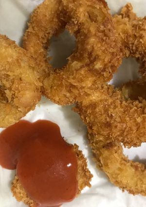 Foto resep Onion rings (bawang bombay goreng tepung kriuk)