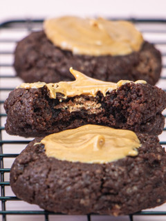 A picture of Chunky KitKat Peanut Butter Cookies.