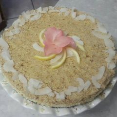A picture of My Lemon and Coconut Cheesecake.