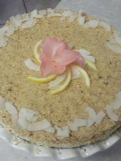 A picture of My Lemon and Coconut Cheesecake.