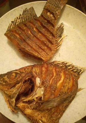 A picture of Deep fried tilapia.