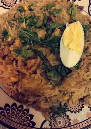 صورة لوصفة طبخه سريعه ولذيذه بالدجاج والذره 🍗🌽