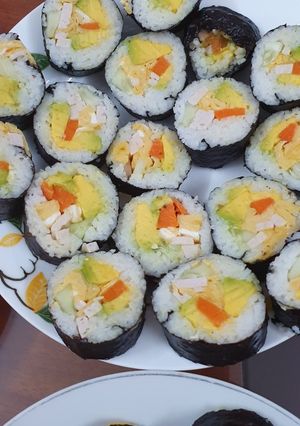 Hình của món Su shi cuộn.