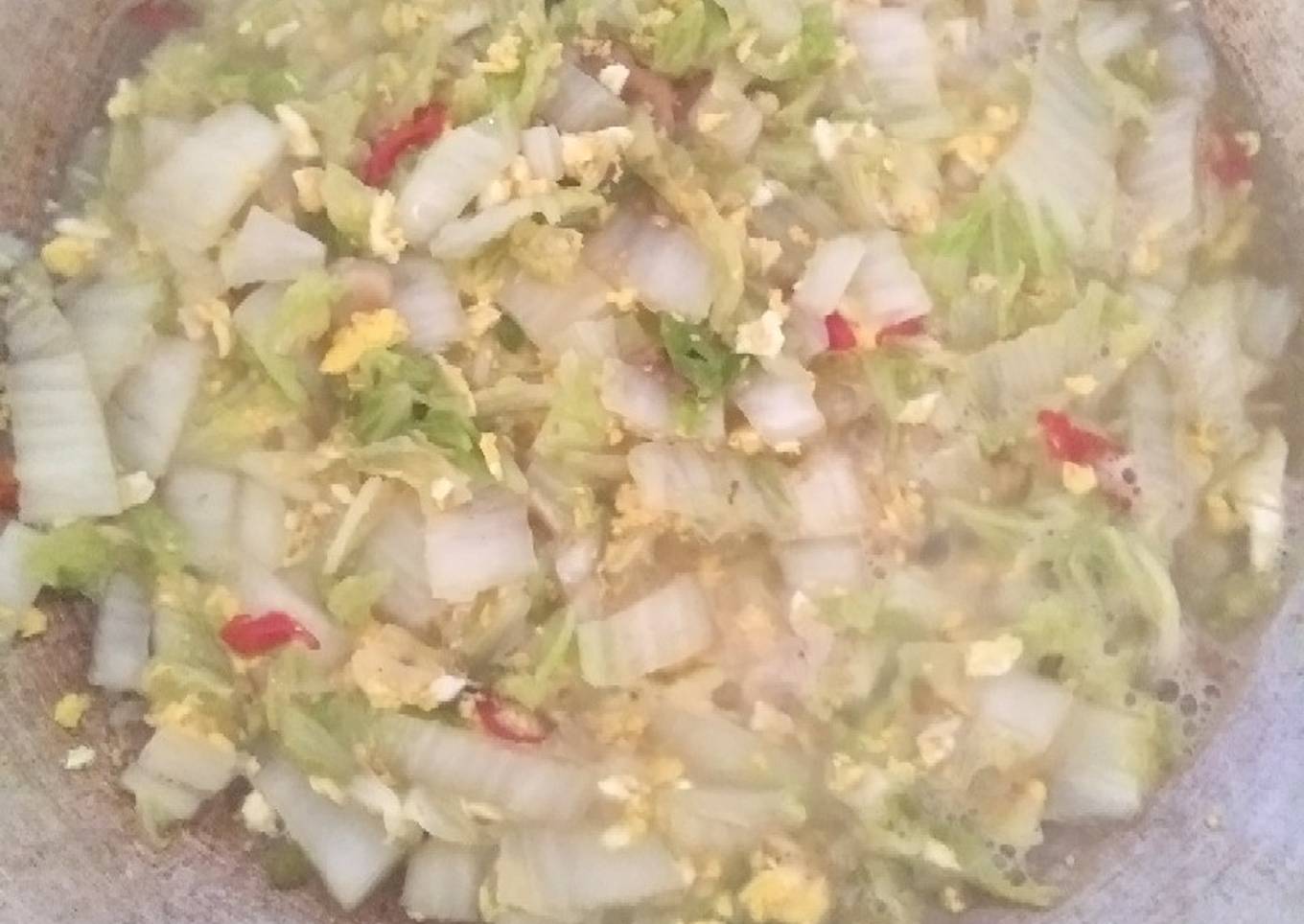 Orak arik sawi putih telur bebek