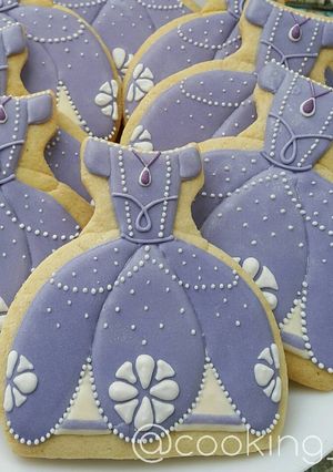 Foto resep Tutorial : Sofia the First Cookies