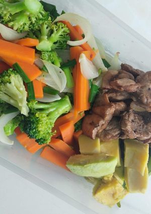 Hình của món Thịt heo xào rau củ.