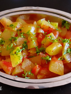 A picture of Watermelon Rind Subzi.