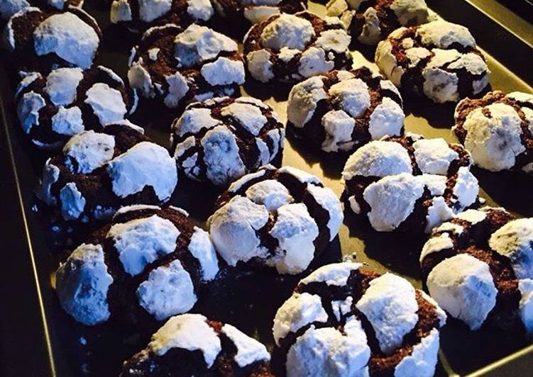 Recipe of Quick Chocolate Crinkle Cookies