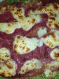 "Casi pizza" de Brócoli. Colorida, rica y sanita... parece pizza pero no lo es!!!