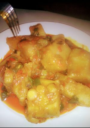 A picture of Banga Porridge yam.