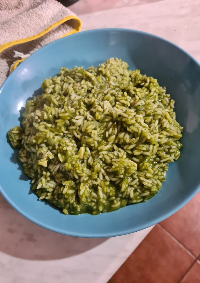 Una foto de Arroz con espinacas