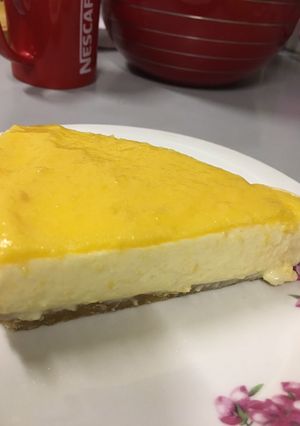 Una foto de Cheesecake de mango