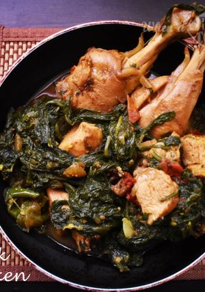 A picture of Palak Chicken l Chicken Cooked with Spinach.