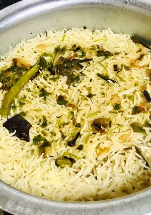 A picture of Tempered rice bagare Chawal.