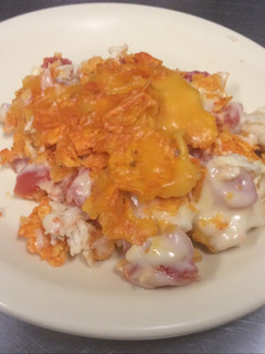 A picture of Dorito chicken casserole.