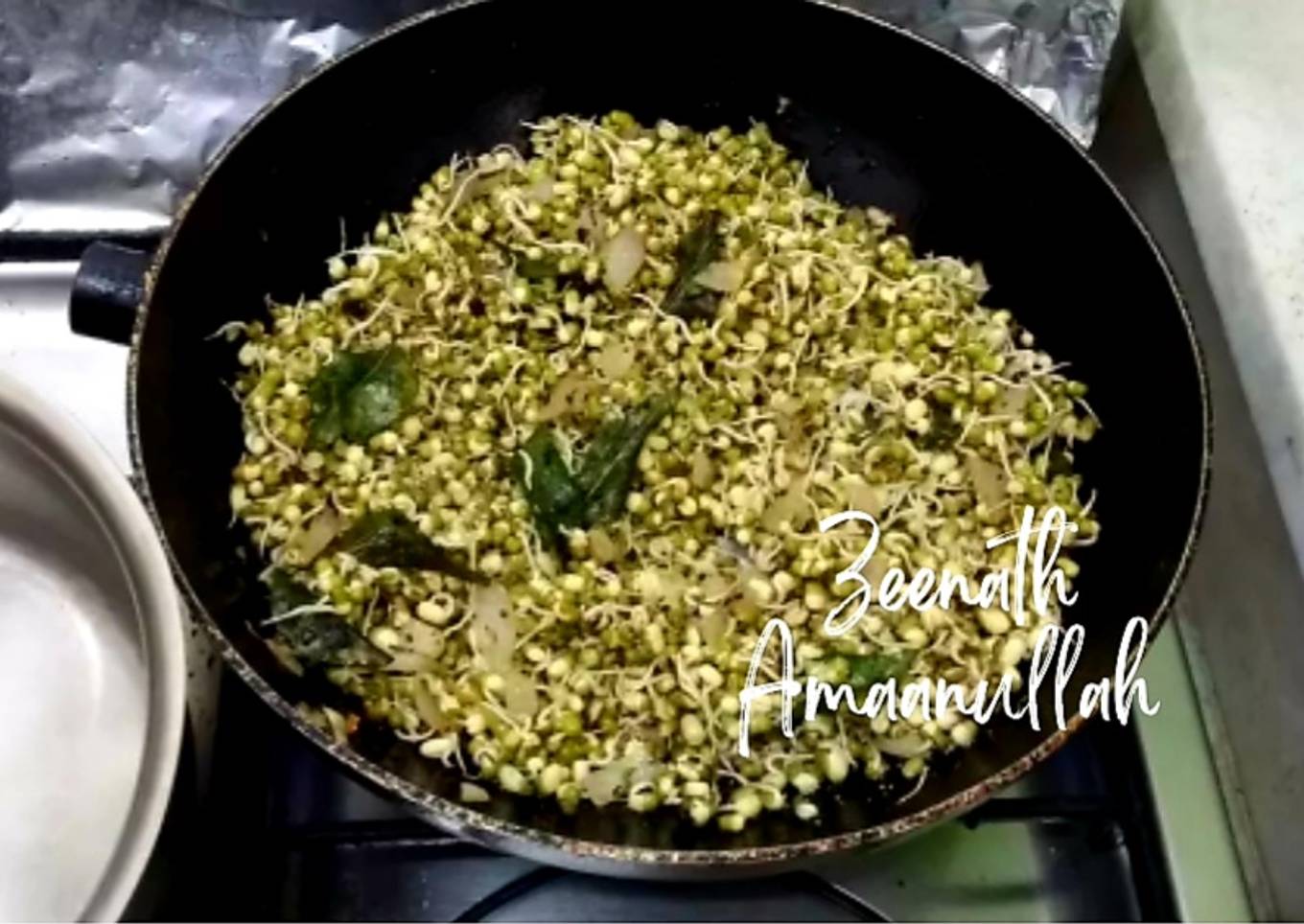 Stir Fried Sprouted Green Gram