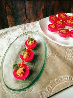 Foto resep Kue Gandus Merah Putih (Talam Gurih Topping Abon)