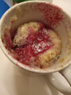 A picture of Blackberry Mug Cake.