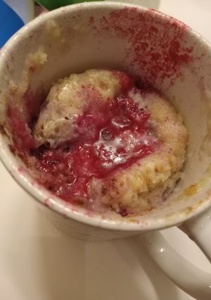 A picture of Blackberry Mug Cake.