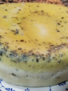 Una foto de Tarta de queso azul en microondas