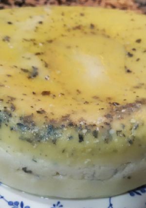 Una foto de Tarta de queso azul en microondas