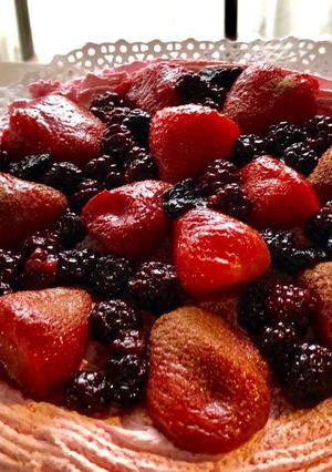 Una foto de Bizcochuelo con fruta