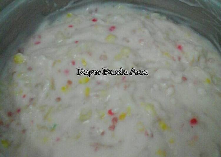 Cara membuat Bubur Jagung Makaroni Ceria yang enak dan Mudah Dibuat