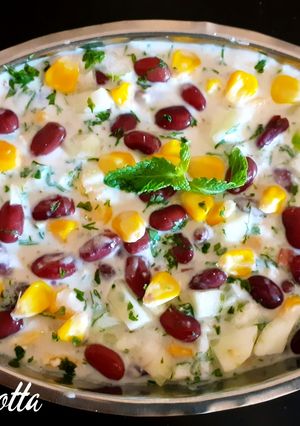 A picture of KidneyBeans - Corn Raita.
