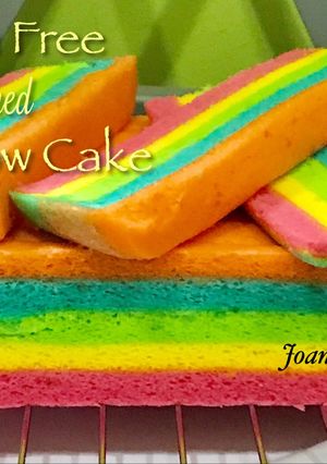 Foto resep Gluten Free Steamed Rainbow Cake