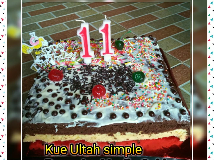 Cara Mudah Membikin Resep  Kue Ultah (Brownies Vanila Coklat) yang Lezat Sekali, Lezat Sekali