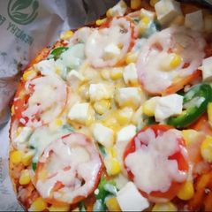 A picture of Veg paneer pizza.