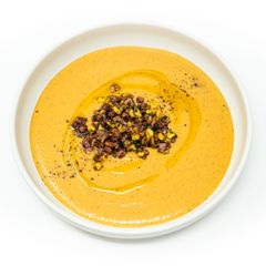 A picture of Chilled Corn and Pancetta Bisque.
