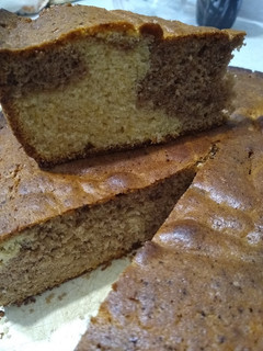 Una foto de Torta marmolada de crema