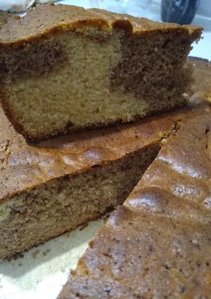 Una foto de Torta marmolada de crema