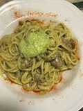 Spaghetti in padella 37 alla Shrek (salsiccia panna lattuga peperoncino)