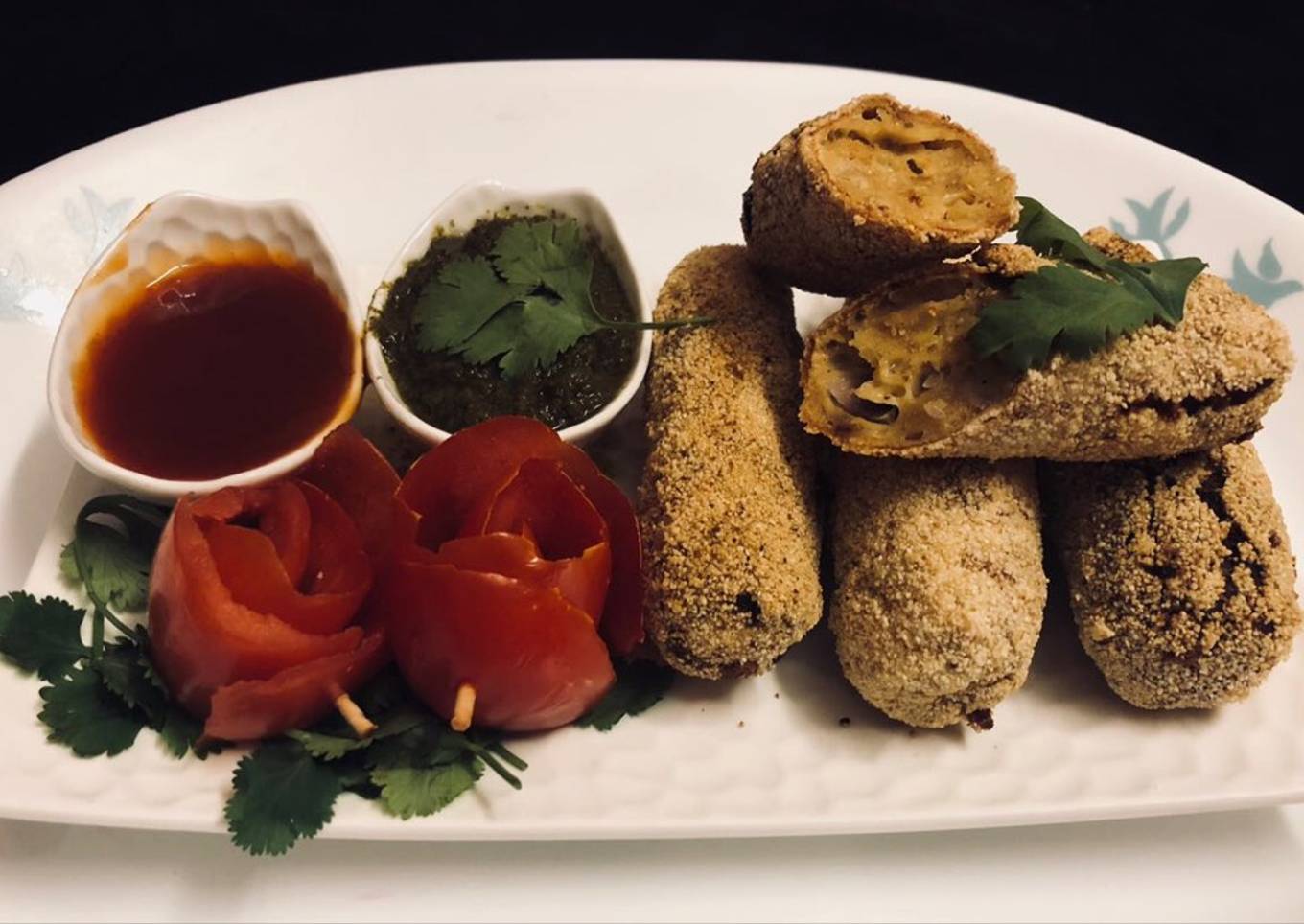 Cheesy chicken finger Kabab