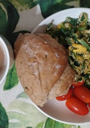 Hình của món Spinach xào trứng.