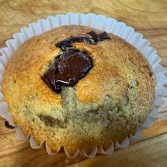 A picture of Banana Chocolate Chip Muffins.