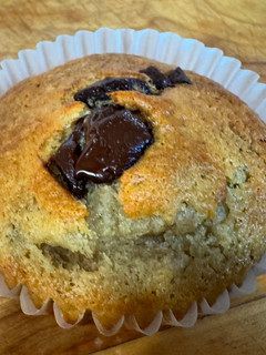 A picture of Banana Chocolate Chip Muffins.
